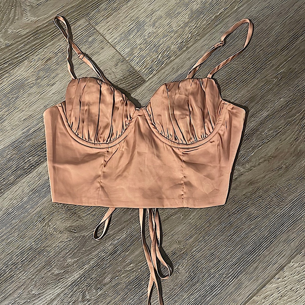 *NEW* Silky Ruffle Crop Top - Picture 2 of 4